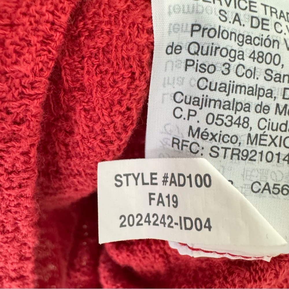 Madewell Texture And Thread Side Tie Top Cotton Red Womens Small Casual Modest - Picture 10 of 10